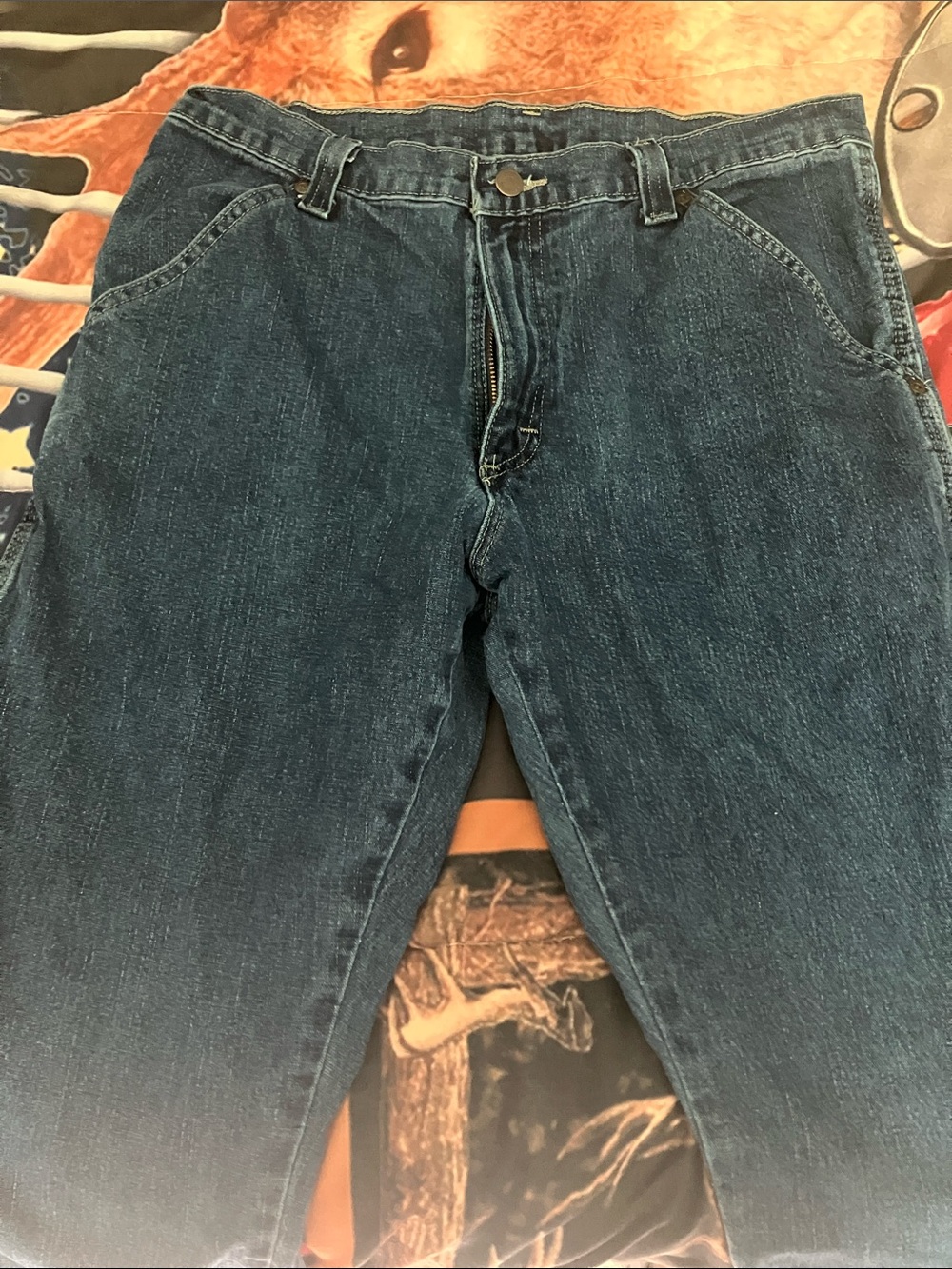 Wrangler Men's Indigo Blue Relaxed Fit Jeans